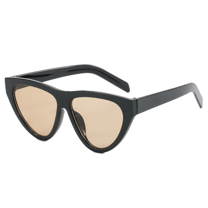 Dame futuristisk Cat-Eye solbrille med høykvalitets plastikkramme Luvikno