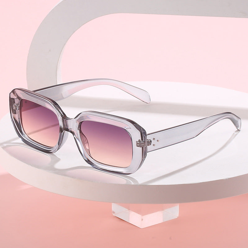 Dame oversized firkantet solbrille med trendy design Luvikno