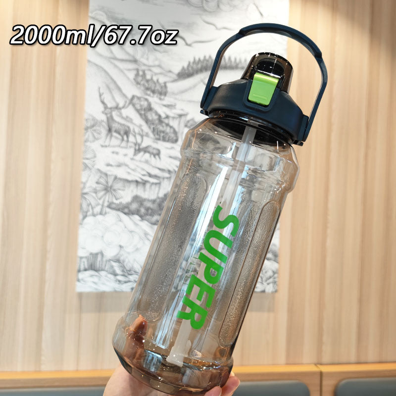 Dame praktisk drikkeflaske med stort volum og lekkasjesikkert lokk Luvikno