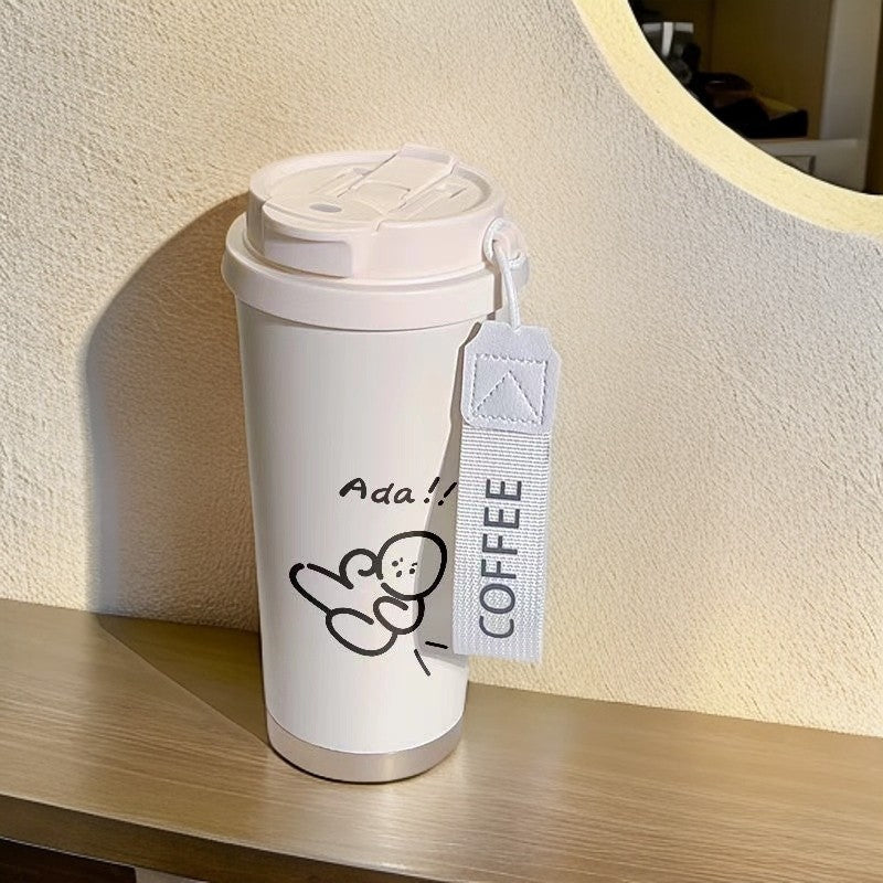 Dame isolerende drikkeflaske med praktisk klappdeksel og sjarmerende Hello Kitty-design Luvikno