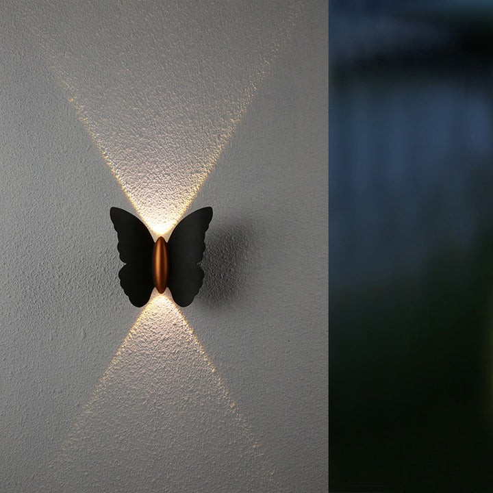 Kreativ sommerfuglformet utendørs terrasse LED vegglampe | Luvikno