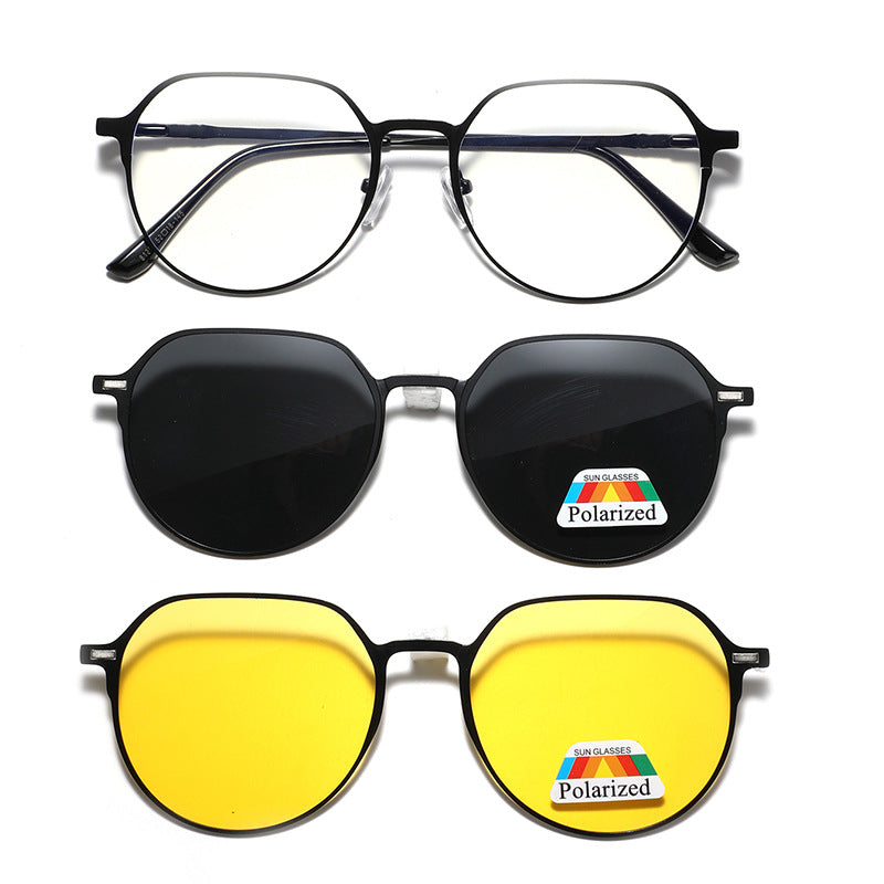 Dame moteriktig solbrille med ulike linser Luvikno