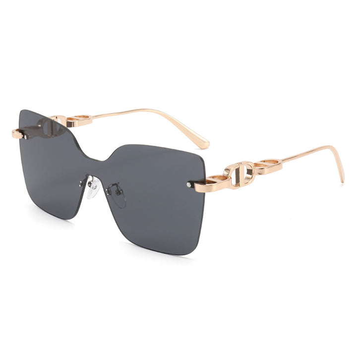 Damer elegante oversized solbriller med moteramme og UV-beskyttelse Luvikno