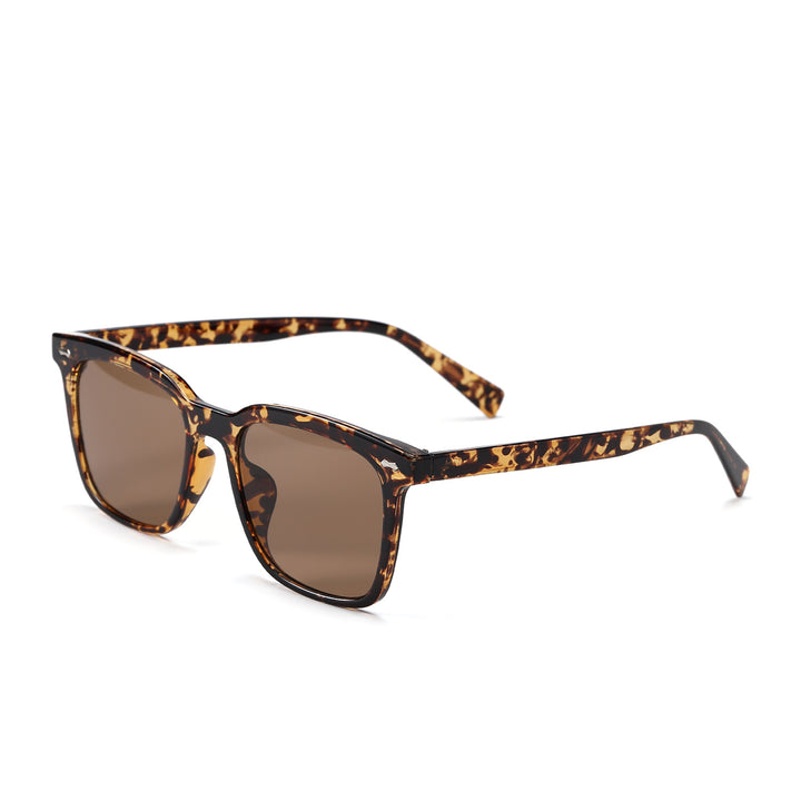 Dame quadratisk solbrille med elegant skilpadde-ramme Luvikno
