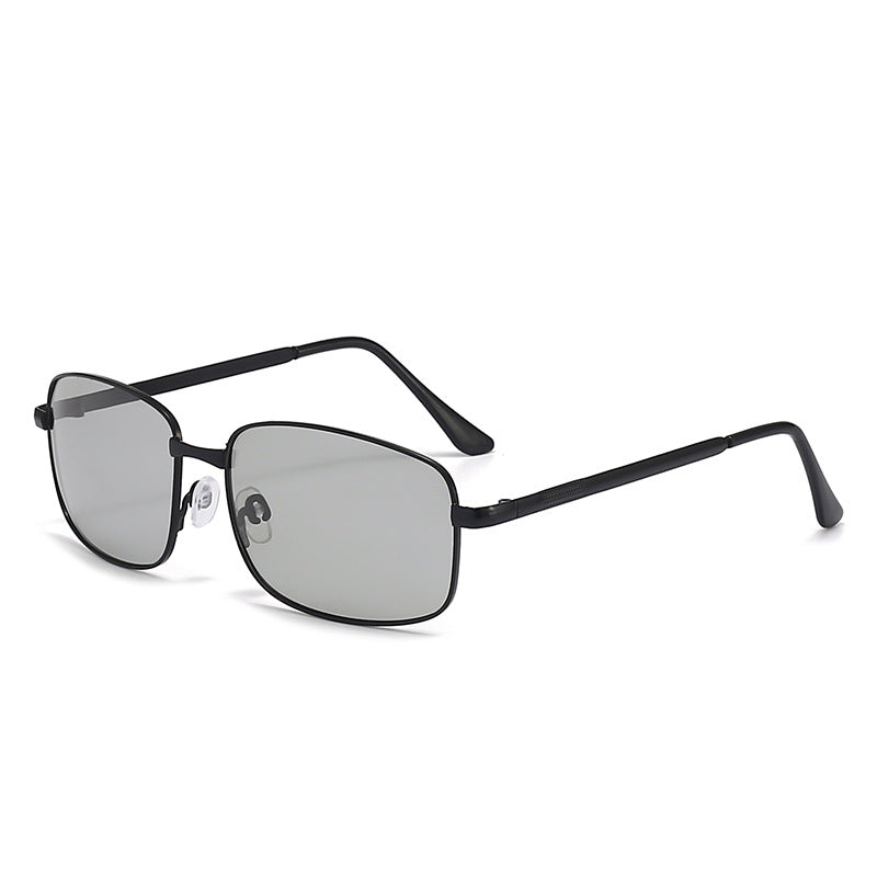 Herrer moteriktig solbrille med høykvalitets metallramme og UV-beskyttelse Luvikno