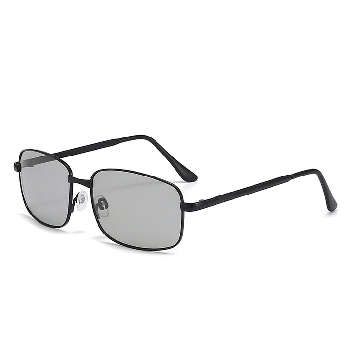 Herrer moteriktig solbrille med høykvalitets metallramme og UV-beskyttelse Luvikno