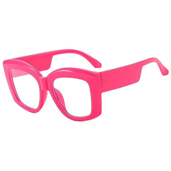 Damen moteriktig brille med bred, firkantet ramme Luvikno