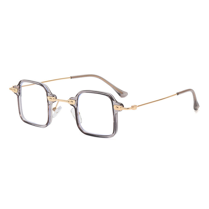 Dame kvadratisk motesolbrille med stilig metallramme Luvikno