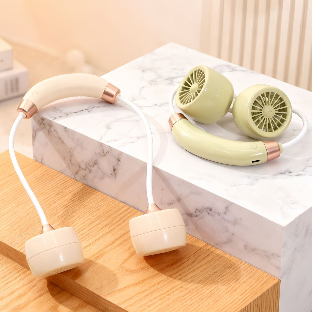 Dame Bærbar Nakkevifte med fleksibel design og integrert USB-port Luvikno