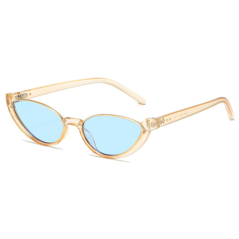 Dame Cat-Eye solbriller med diskret ramme og polarisert glass Luvikno