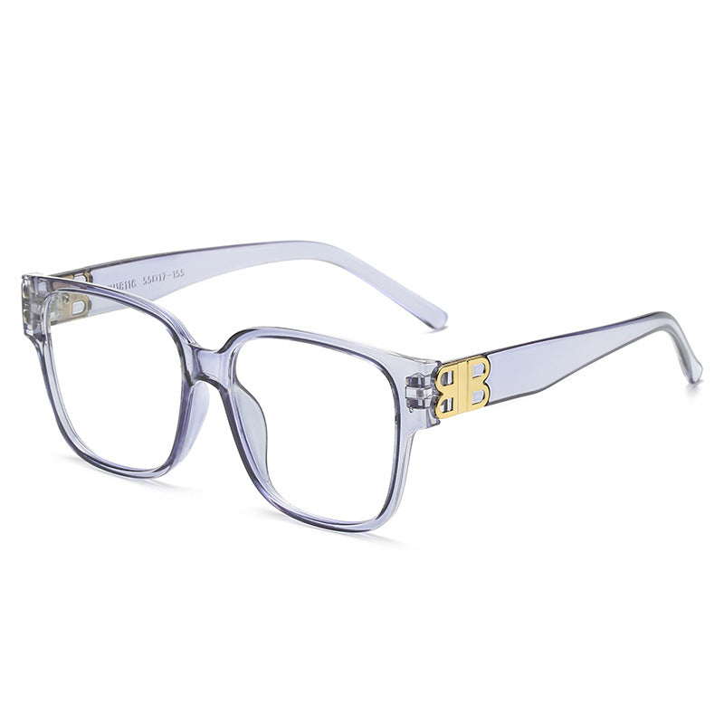 Dame fashionable firkantet solbrille med elegant logo Luvikno