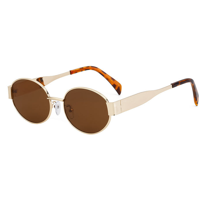 Dame moteriktig solbrille i elegant oval design Luvikno
