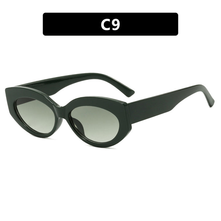 Dame Cat-Eye solbriller i stilfullt plastdesign Luvikno