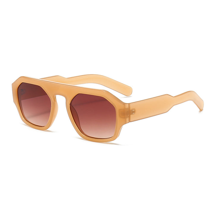 Dame motetrender solbrille i innovativ geometrisk design Luvikno