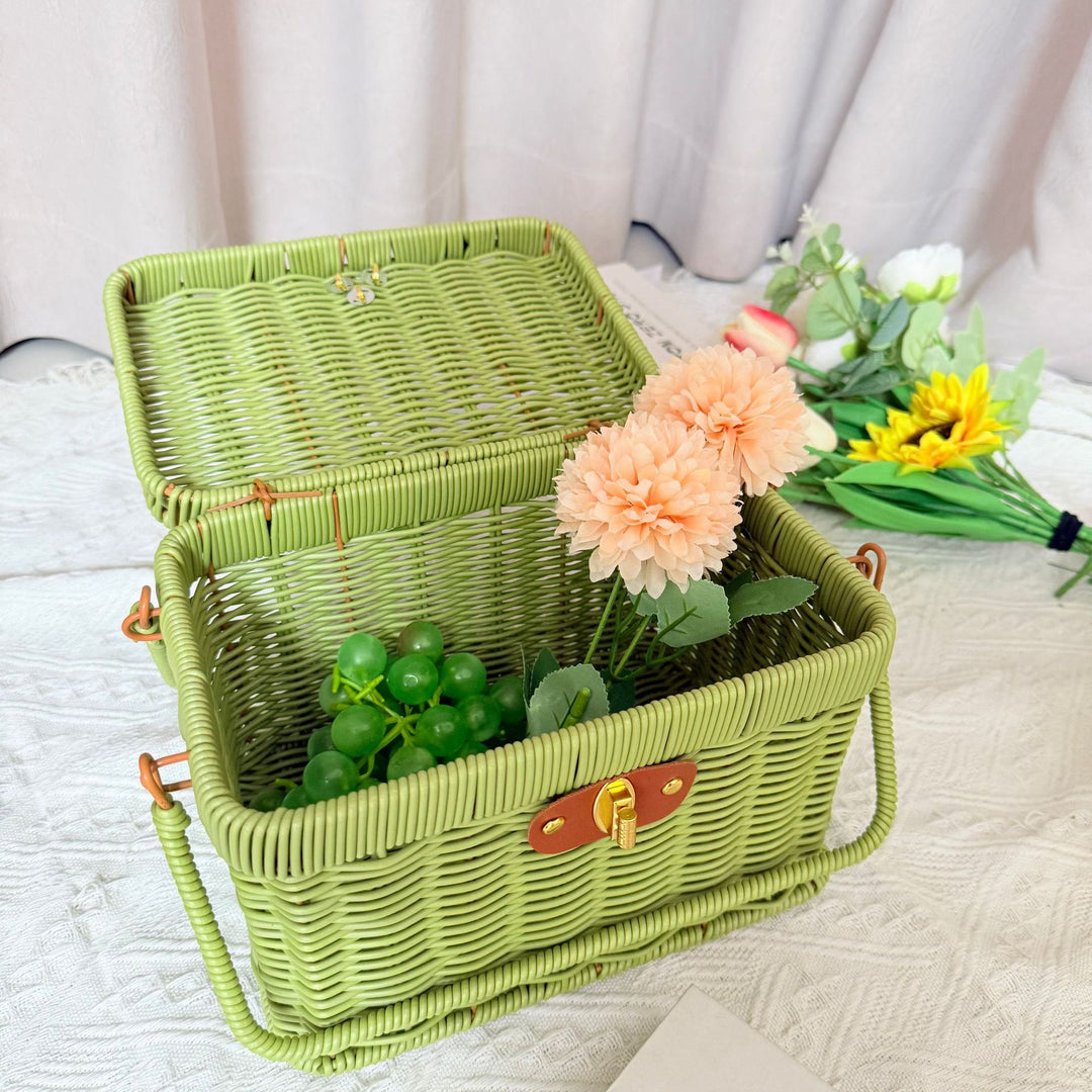 Dame Håndlaget Rattan Piknikkurv Luvikno