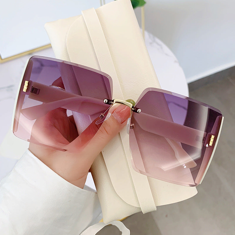 Dame oversized kvadratisk solbrille med uv-beskyttelse Luvikno