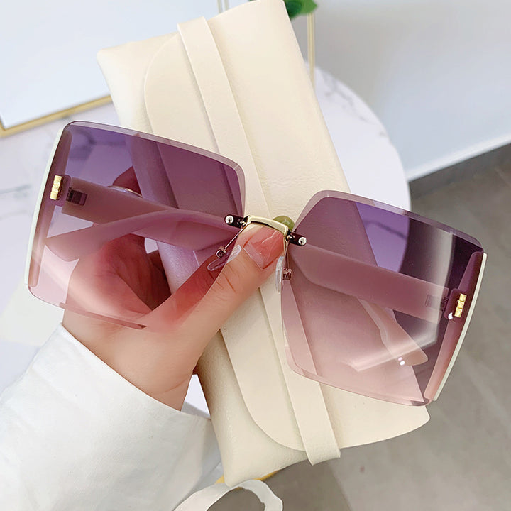 Dame oversized kvadratisk solbrille med uv-beskyttelse Luvikno