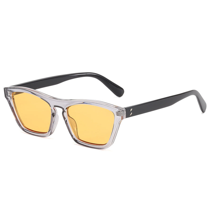 Dame chic solbriller i trendy geometrisk design Luvikno
