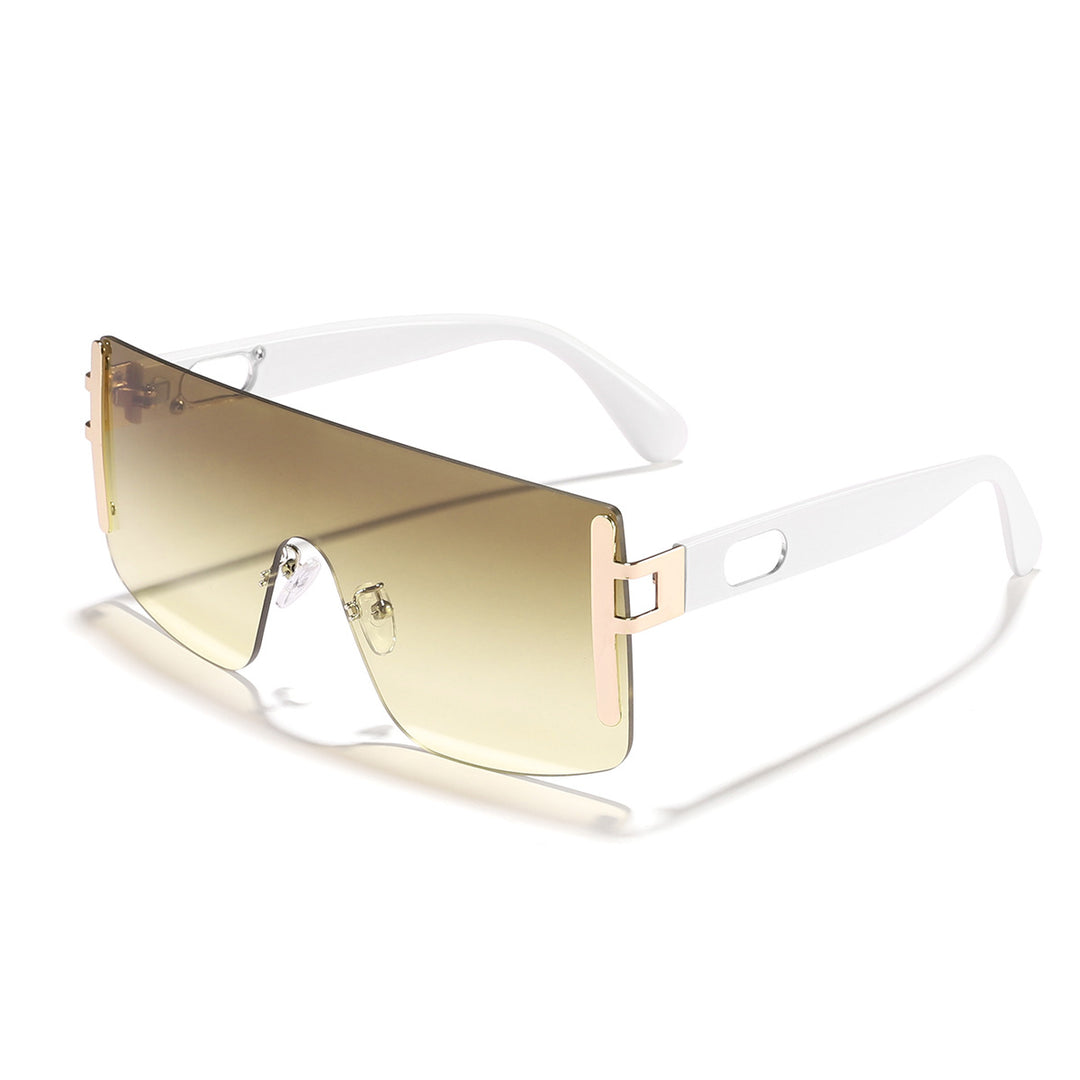 Dame oversized solbrille med moderne futuristisk design Luvikno