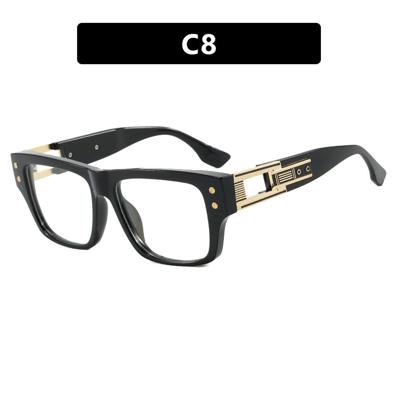 Dame moterik kvadratisk solbrille med elegant gyllen dekorasjon Luvikno