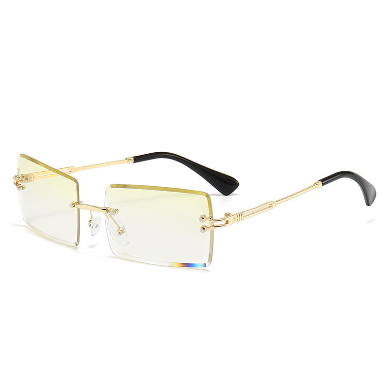 Dame moteriktig rektangulær solbrille med gradientlinser Luvikno