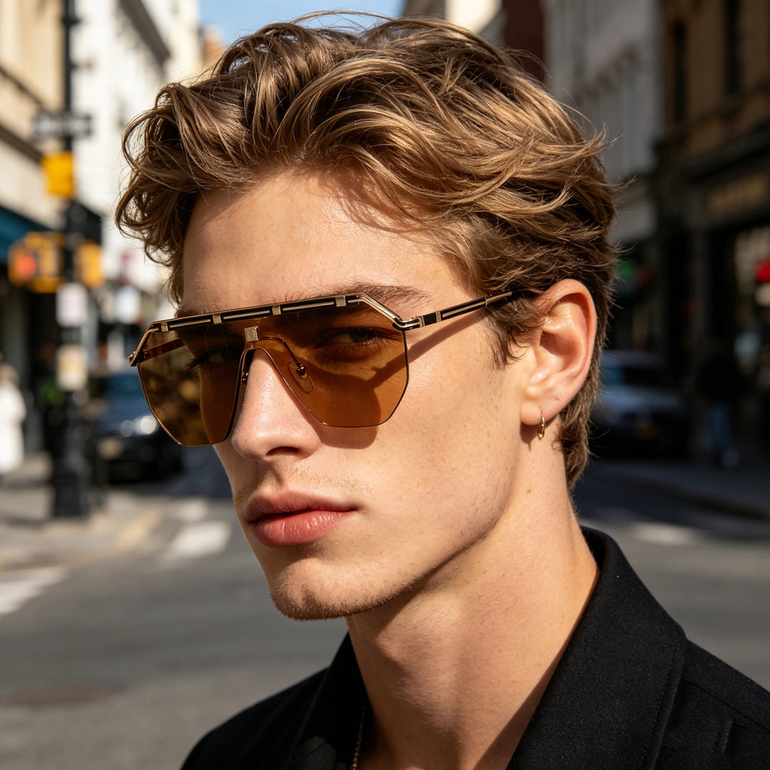 Damer geometrisk Oversized-solbrille Luvikno