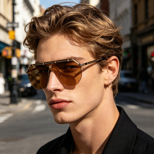 Damer geometrisk Oversized-solbrille Luvikno