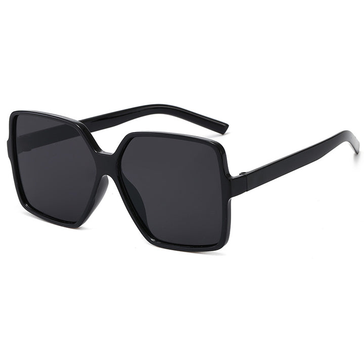Dame oversized kvadratisk solbrille med elegant ramme Luvikno