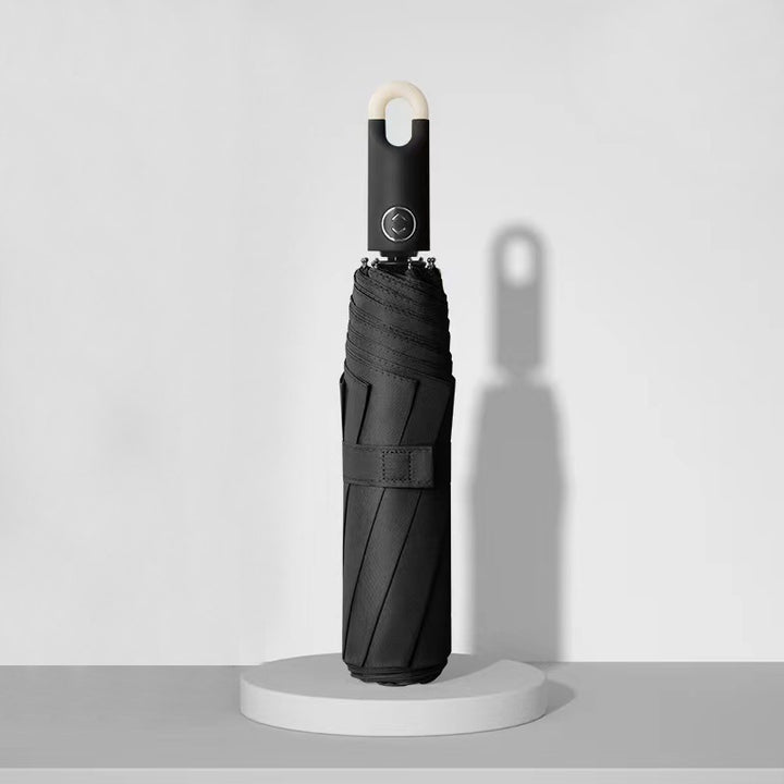 Dame elegant foldes regnparaply med ergonomisk håndtak og UV-beskyttelse Luvikno