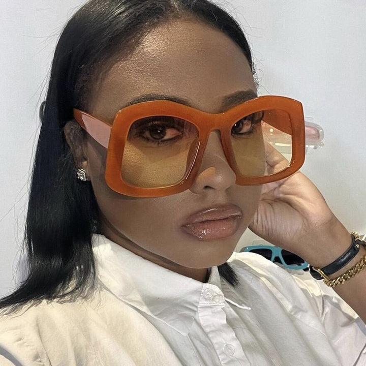 Damer stor solbrille med moteriktig design og UV-beskyttelse Luvikno