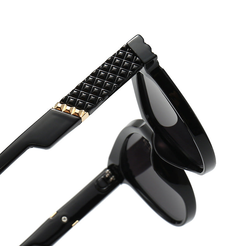 Dame Cat-Eye Solbriller med strukturert ramme og UV-beskyttelse Luvikno