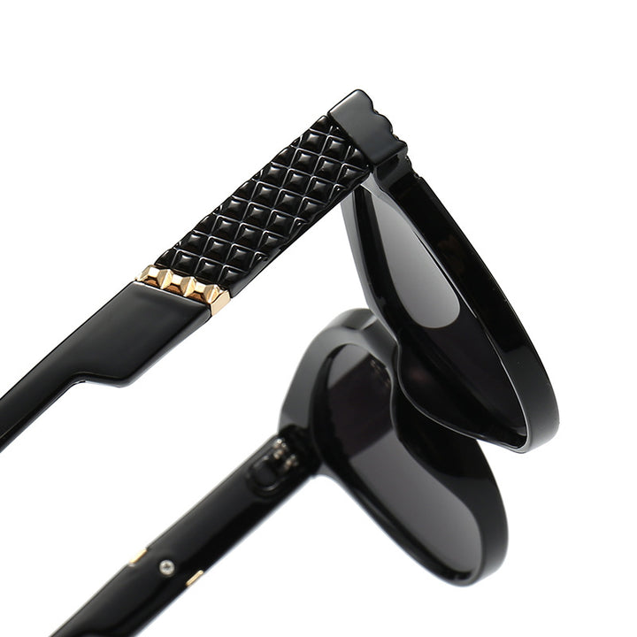 Dame Cat-Eye Solbriller med strukturert ramme og UV-beskyttelse Luvikno