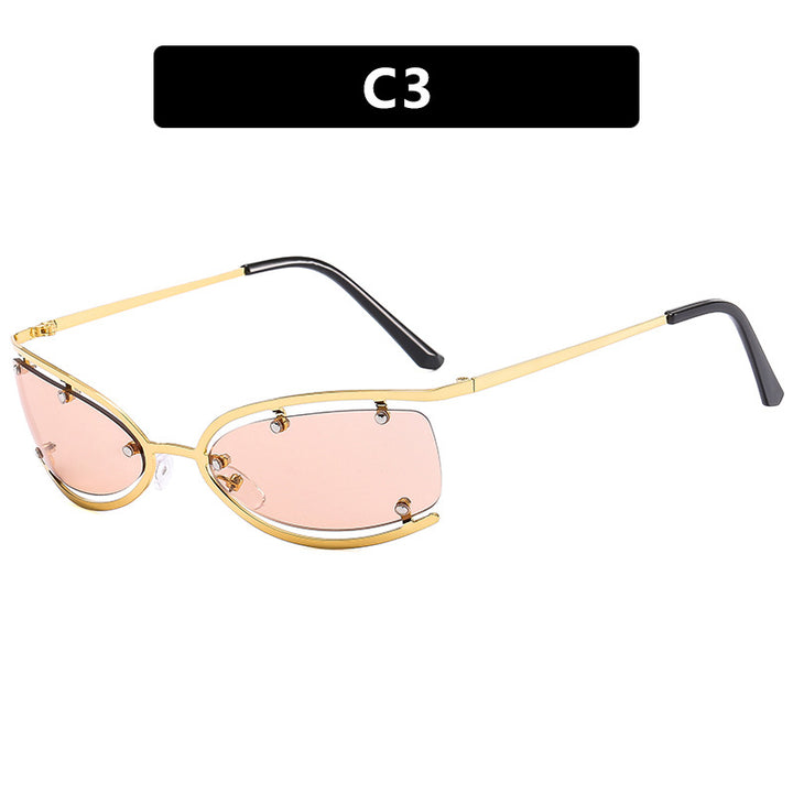 Dame Cat-Eye solbriller med luksuriøse detaljer og beskyttende UV-filter Luvikno