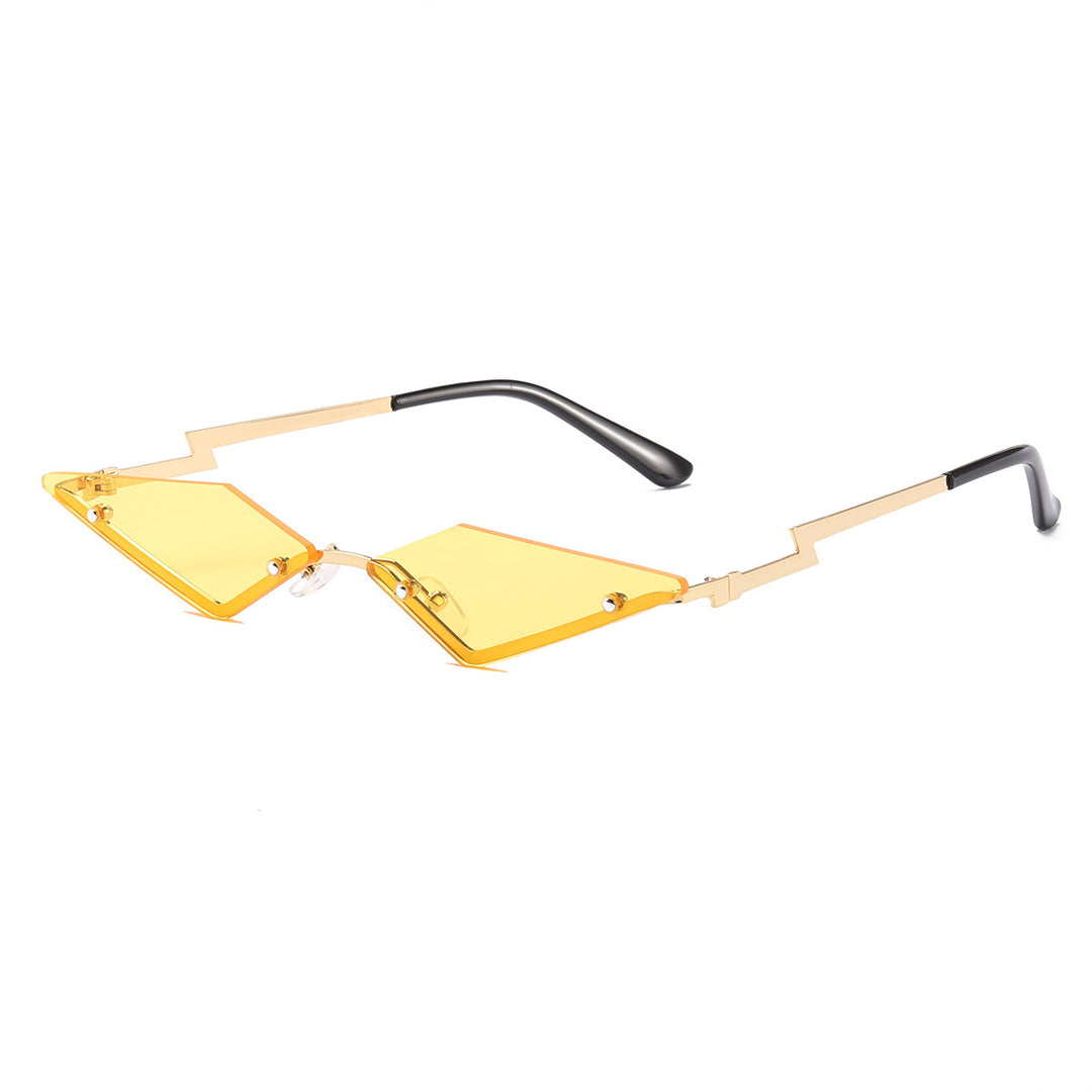 Dame Designer-solbrille med futuristisk ramme Luvikno