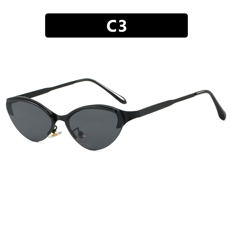 Dame Cat-Eye solbriller med elegant ramme og UV-beskyttelse Luvikno
