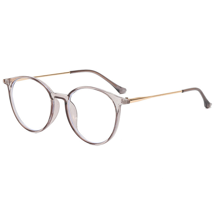 Dame modische runde briller med filigran design Luvikno