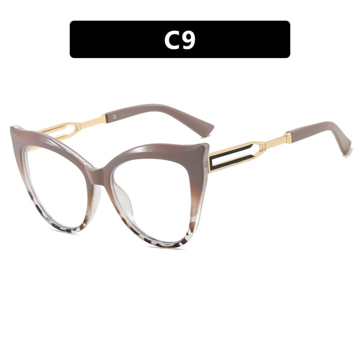 Dame cat-eye briller med elegant metallramme Luvikno