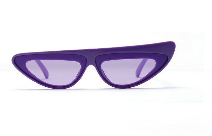 Dame Cat-Eye solbriller med trendy asymmetrisk design Luvikno