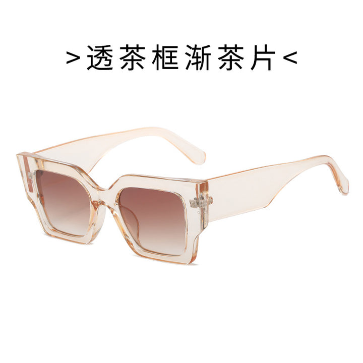 Dame Modisquadrat solbrille med bred ramme og UV-beskyttelse Luvikno