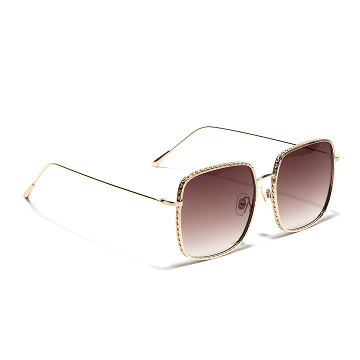 Damer oversized solbriller med elegante detaljer Luvikno