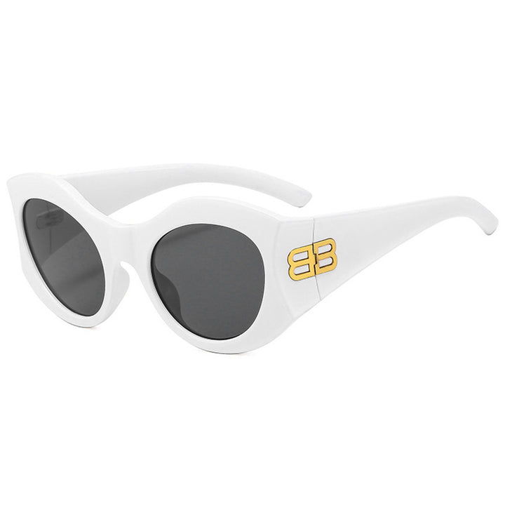Dame Designer Cat-Eye solbrille med elegant profil og UV-beskyttelse Luvikno