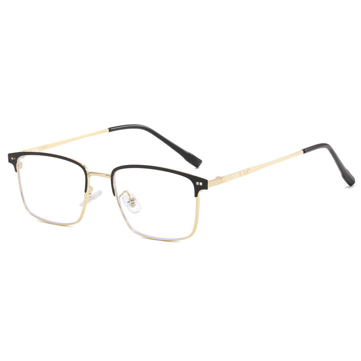 Dame elegant firkantet briller med fin metallramme Luvikno