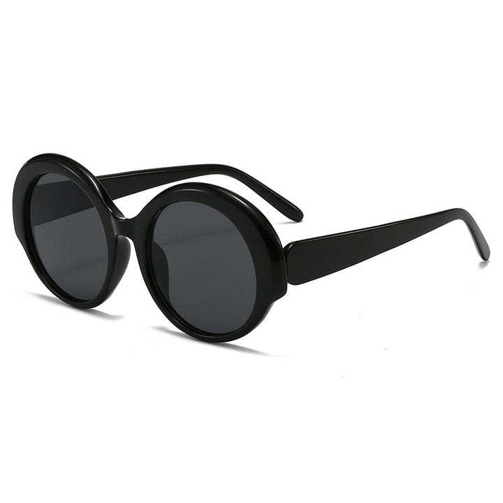 Dame moderne runde designer-solbriller Luvikno
