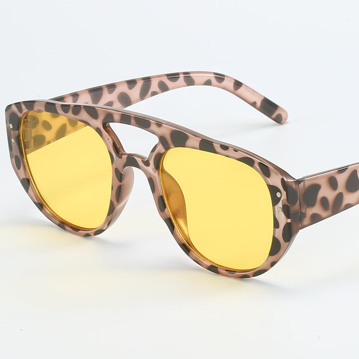 Dame Fashion solbriller i stilfullt leopardmønster Luvikno