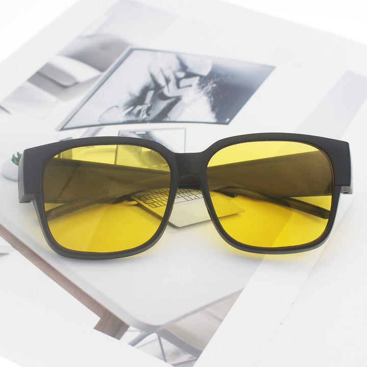 Dame oversized solbrille med geometrisk design Luvikno