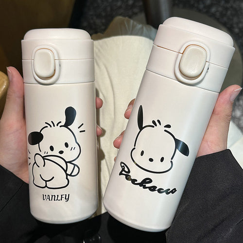 Damen Isolierflasche mit sicherem Klappverschluss und niedlichem Tiermotiv Luvikno