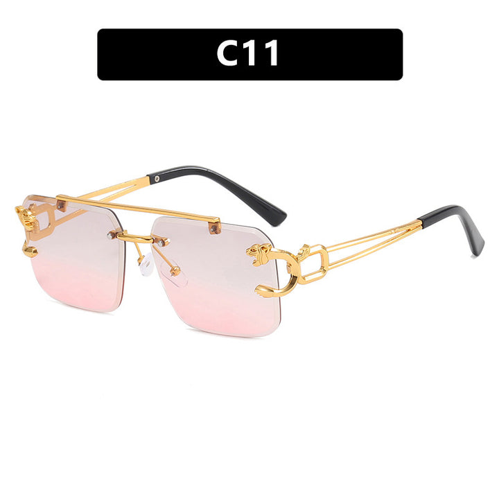 Dame kvadratisk solbrille med elegante dekorative detaljer Luvikno