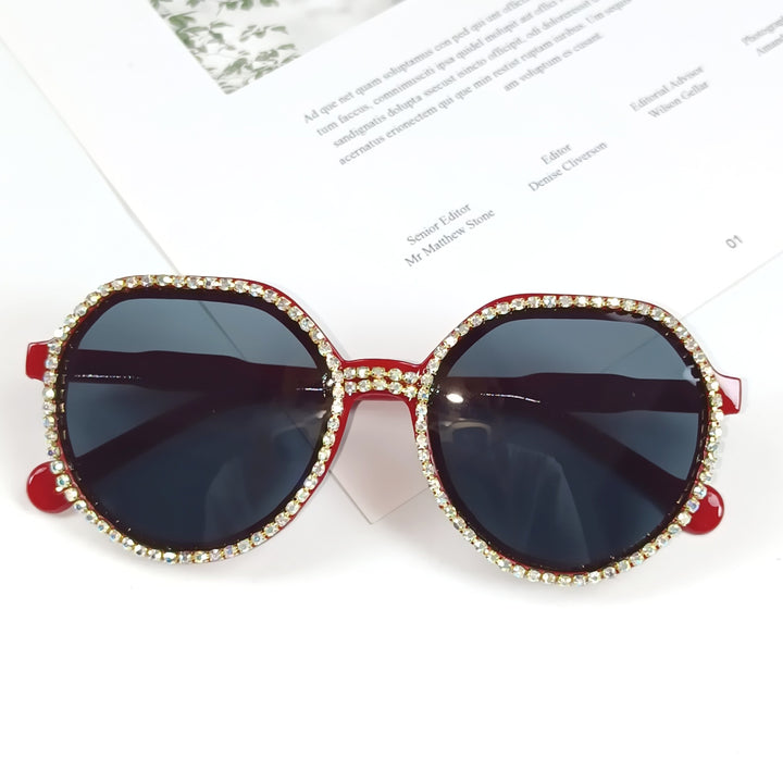 Dame Glitrende Oversized Solbriller Luvikno
