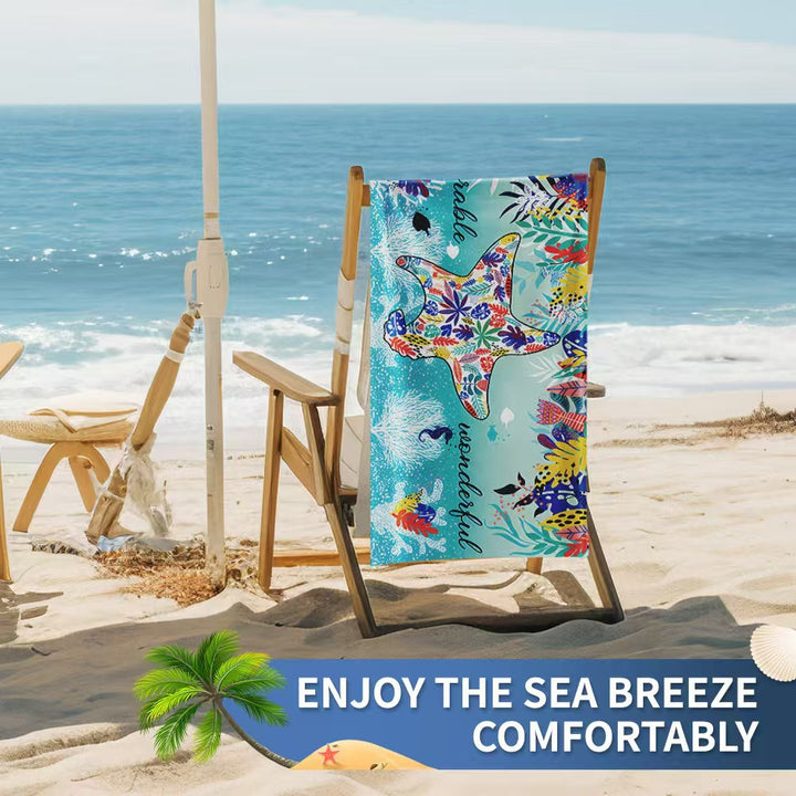 Women's beach towel with creative golf theme Luvikno