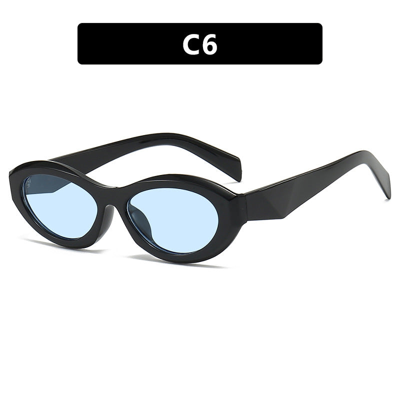 Dame elegant Cat-Eye solbrille med beskyttende UV-filter og moteramme Luvikno